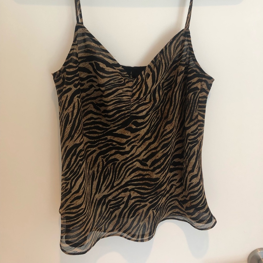Nanushka Zebra print tank top
